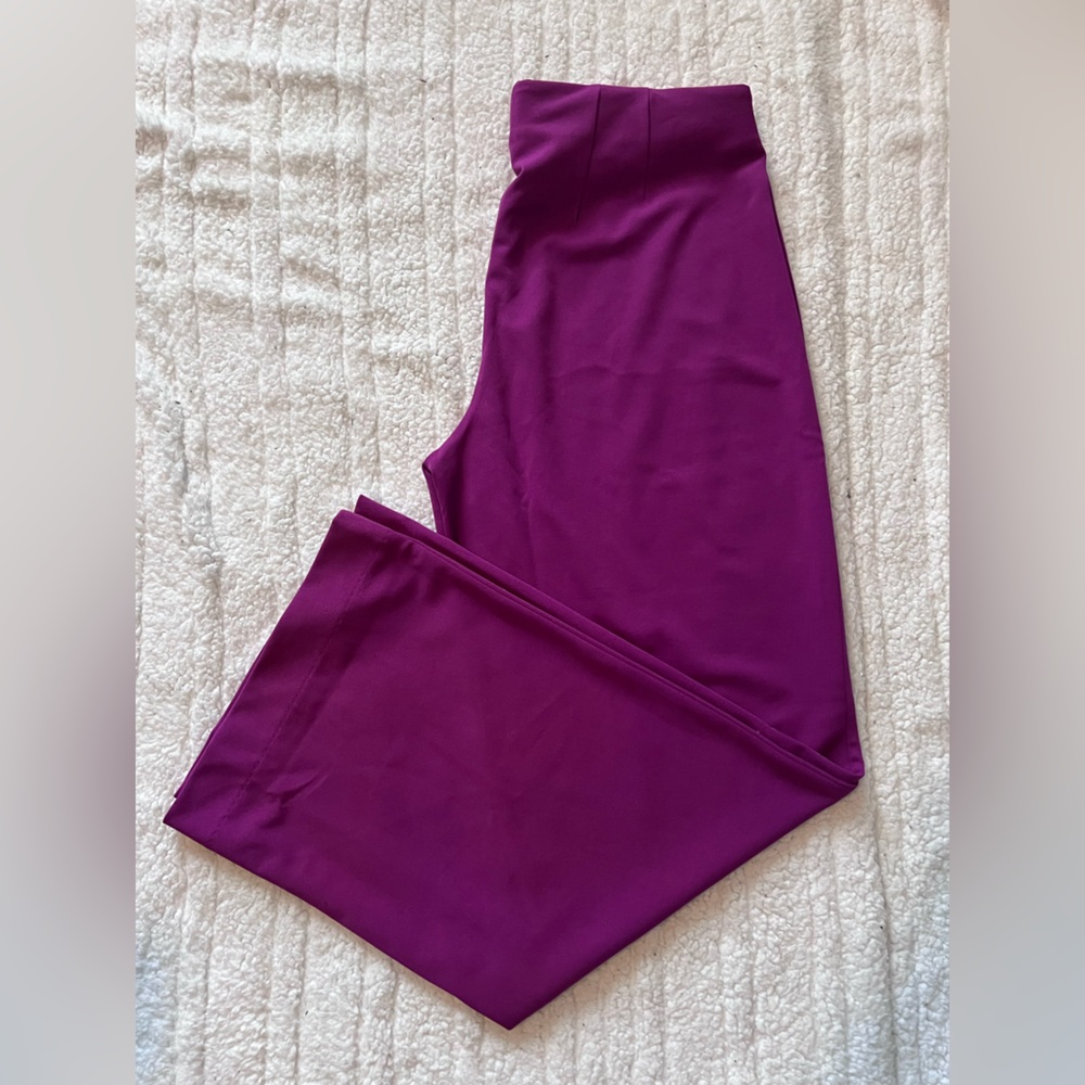White House Black Market Deep Pink Pull-On Wide Leg Pant.